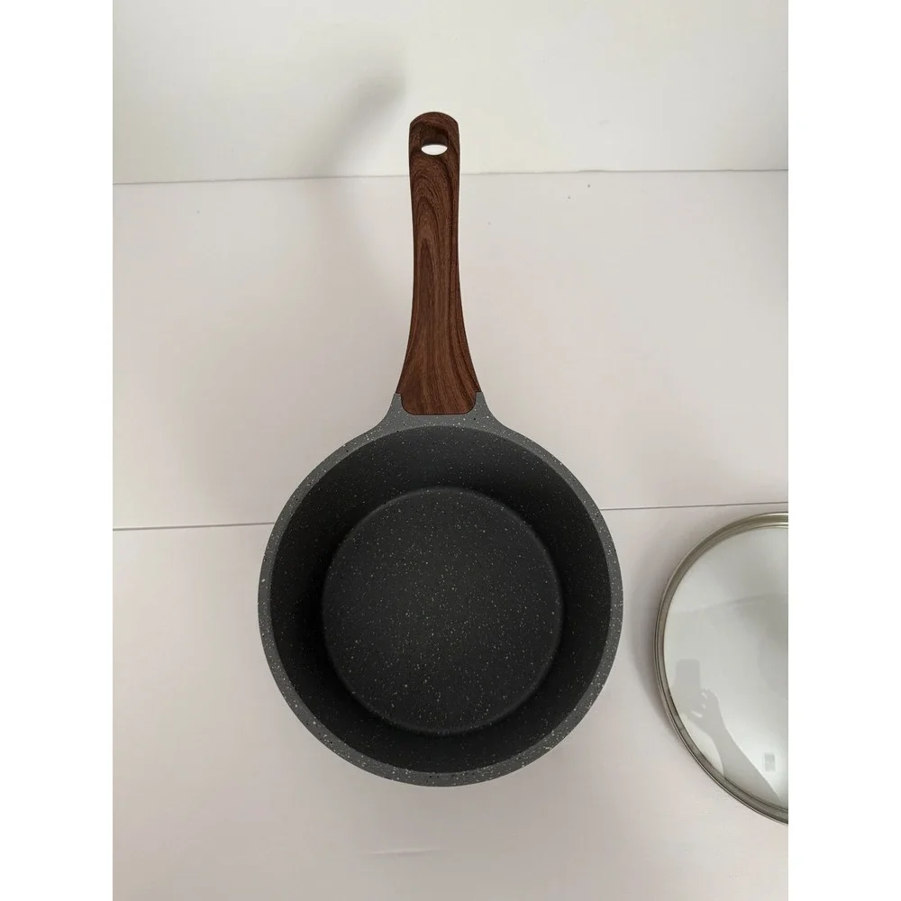 SENSARTE Nonstick Saucepan with Lid, 1.5 Quarts Small Pot with Swiss Granite NEW